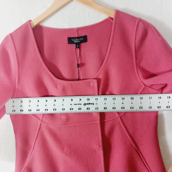 Talbots, NWT, Wool Blend Jacket, Kate Fit, Camellia Pink, 3/4 Sleeve, Size 10 - Picture 11 of 16